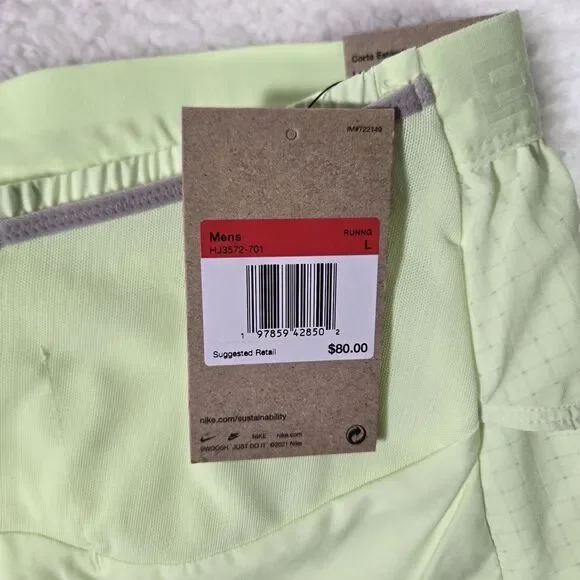 $80 NEW Nike Trail Mens Large Dri-FIT ADV 2nd Sunrise 5" Running Shorts HJ3572 L - Picture 2 of 9